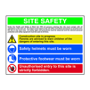 Site Safety Composite Sign - RPVC, 800 X 600mm